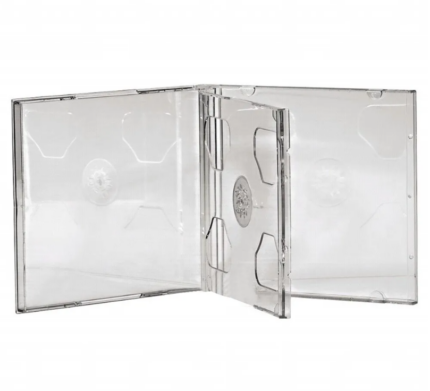 Caja CD Doble (Bandeja Transparente)